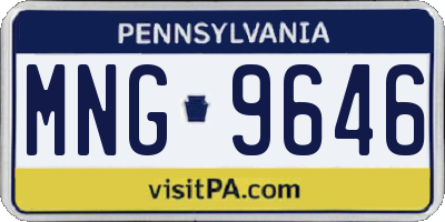 PA license plate MNG9646