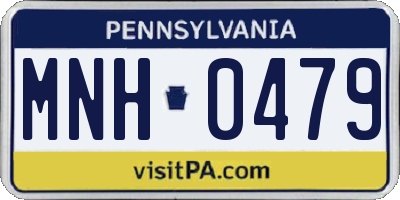 PA license plate MNH0479