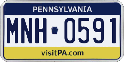 PA license plate MNH0591
