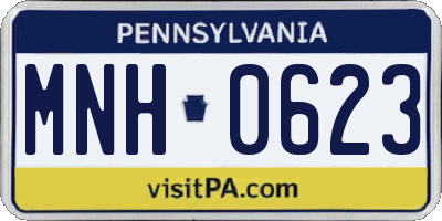 PA license plate MNH0623
