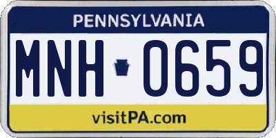 PA license plate MNH0659