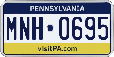 PA license plate MNH0695