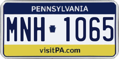 PA license plate MNH1065