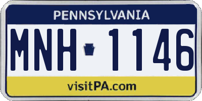 PA license plate MNH1146