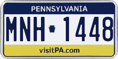 PA license plate MNH1448
