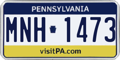 PA license plate MNH1473