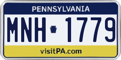 PA license plate MNH1779