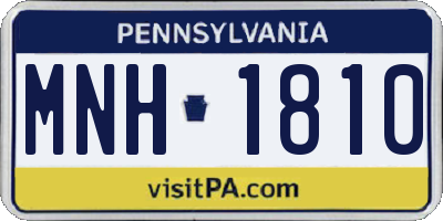PA license plate MNH1810