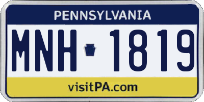 PA license plate MNH1819