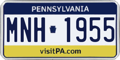 PA license plate MNH1955