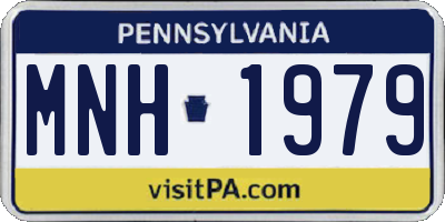 PA license plate MNH1979