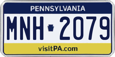 PA license plate MNH2079