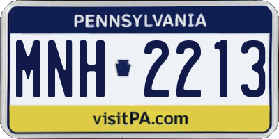 PA license plate MNH2213
