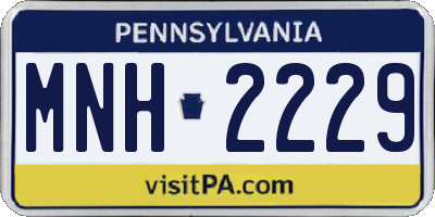 PA license plate MNH2229