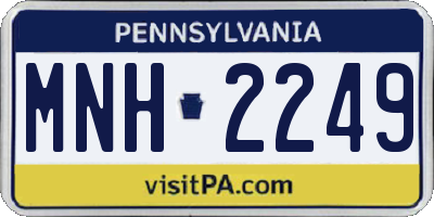 PA license plate MNH2249