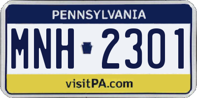 PA license plate MNH2301