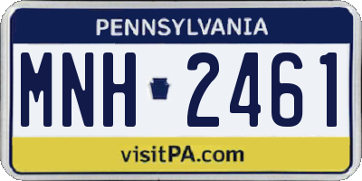 PA license plate MNH2461