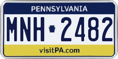 PA license plate MNH2482