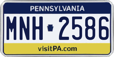 PA license plate MNH2586
