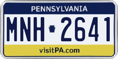 PA license plate MNH2641