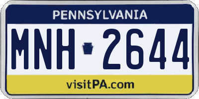 PA license plate MNH2644