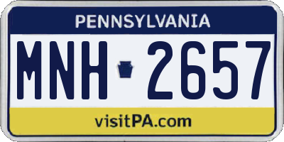 PA license plate MNH2657
