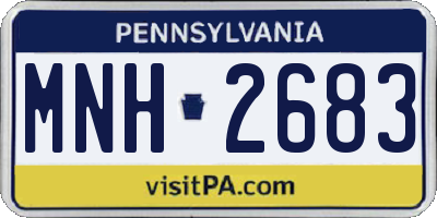 PA license plate MNH2683