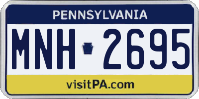 PA license plate MNH2695
