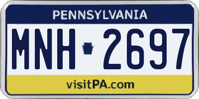 PA license plate MNH2697