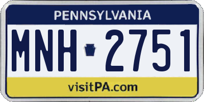 PA license plate MNH2751