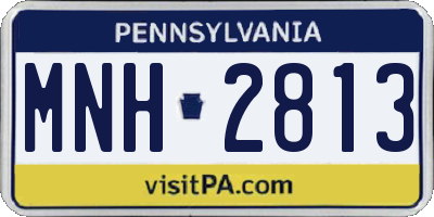 PA license plate MNH2813