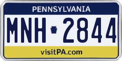 PA license plate MNH2844