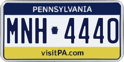 PA license plate MNH4440
