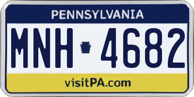 PA license plate MNH4682