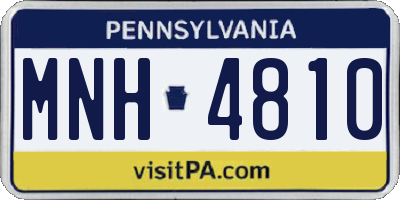 PA license plate MNH4810