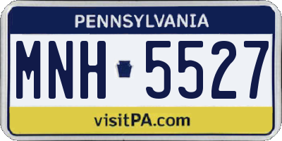 PA license plate MNH5527