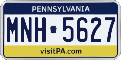 PA license plate MNH5627