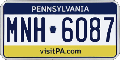 PA license plate MNH6087