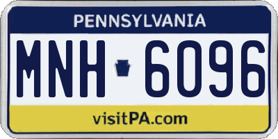 PA license plate MNH6096