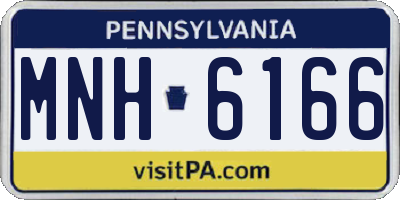 PA license plate MNH6166