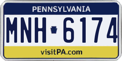 PA license plate MNH6174