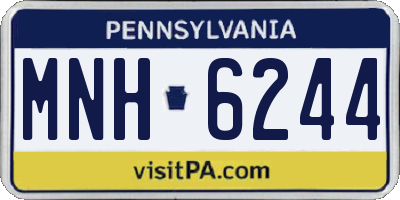 PA license plate MNH6244