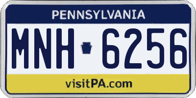PA license plate MNH6256