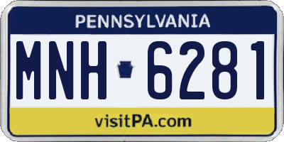 PA license plate MNH6281