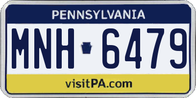 PA license plate MNH6479