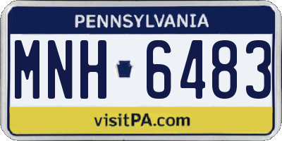 PA license plate MNH6483