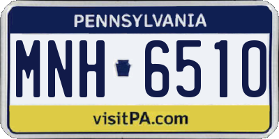 PA license plate MNH6510