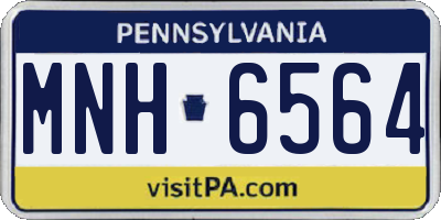 PA license plate MNH6564