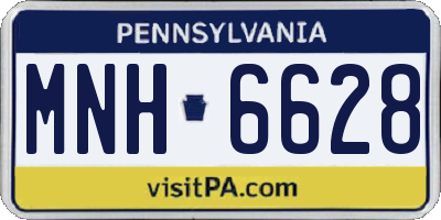 PA license plate MNH6628