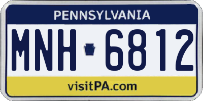 PA license plate MNH6812